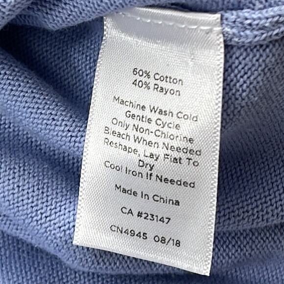 Talbots Anchor Coastal Sail Boat Women's Small Blue Knit LS Sweater - Picture 8 of 10